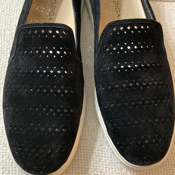 Women’s black suede slip ins - Picture 5 of 8